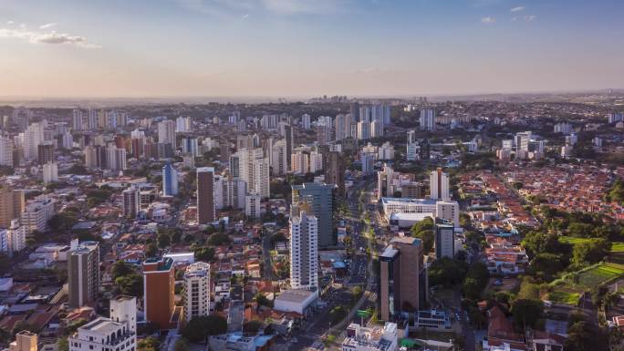 巴西圣保罗坎皮纳斯的建筑俯瞰图