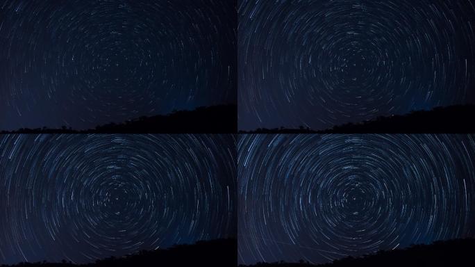 北极星轨迹时间点蓝色星辰星星彗星星空流星