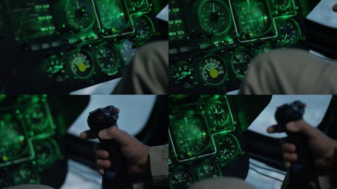 直升机驾驶舱模拟器仪表板