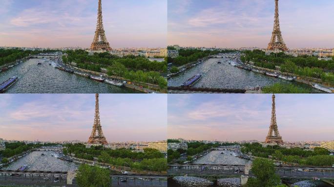 巴黎埃菲尔铁塔国外外国建筑风景风光大景