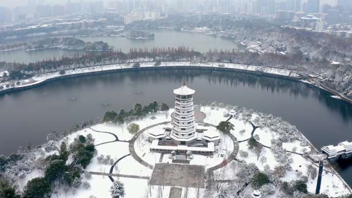 长沙烈士公园冬天雪景