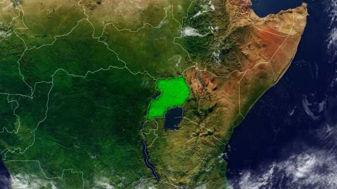 乌干达地图乌干达区位