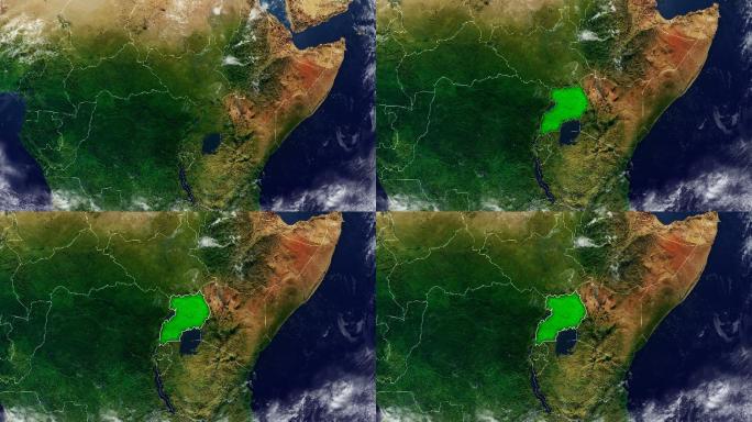 乌干达地图乌干达区位