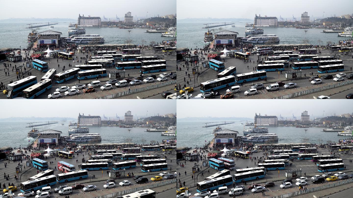 伊斯坦布尔卡国外海港车水马龙