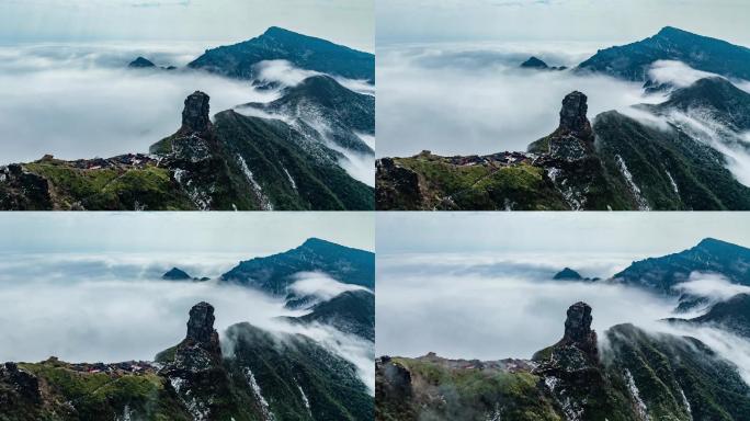 贵州梵净山红云金顶大范围移动延时摄影