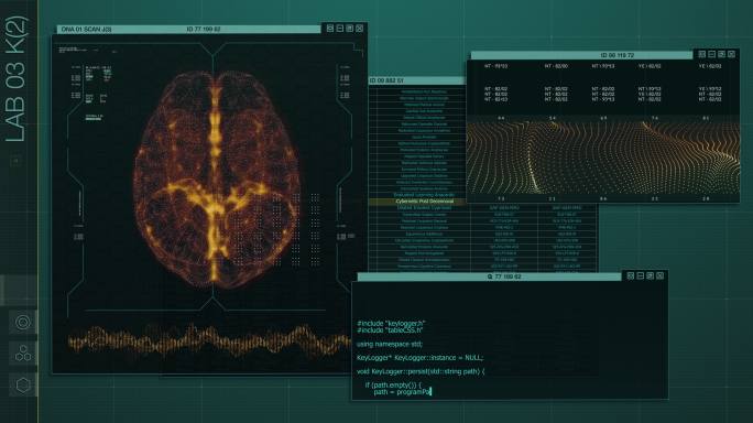 大脑分析后台代码科技黑客技术现代科学