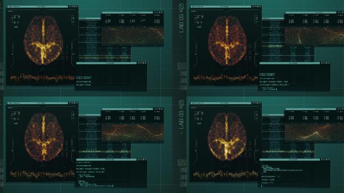 大脑分析后台代码科技黑客技术现代科学