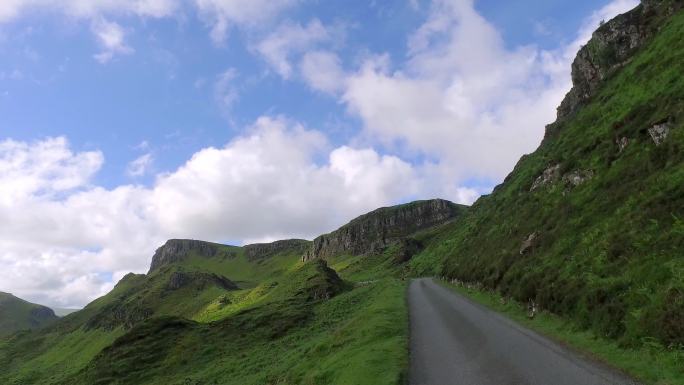 开车去苏格兰的奎林山顶