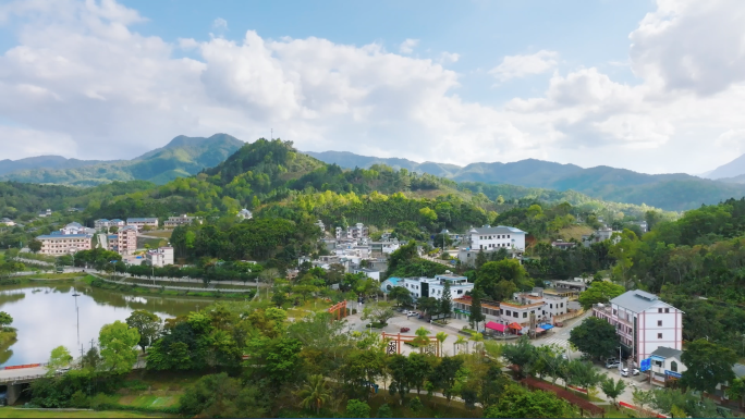 【4K】五指山下村庄水满乡