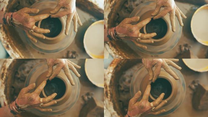 陶瓷制作实拍视频素材非遗传承传统艺术