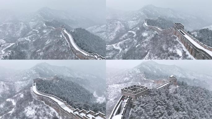 河北承德金山岭长城雪景