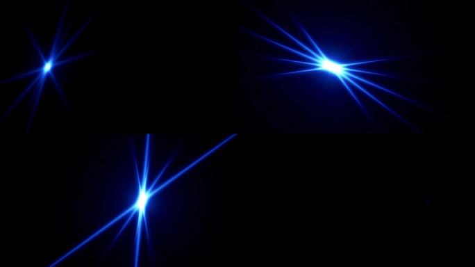 抽象明亮的蓝光光晕光斑4K素材视频特效