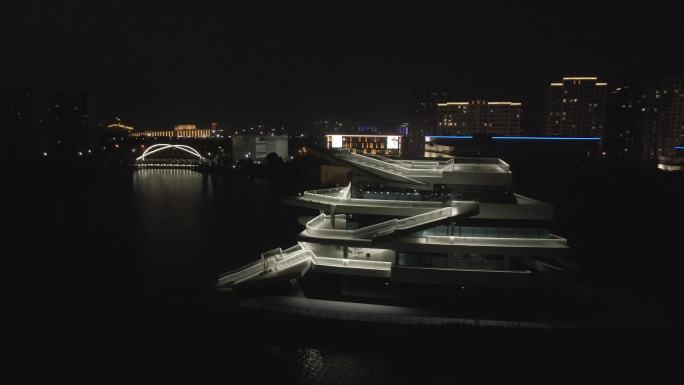 航拍 风景 上海 景区 旅游 奉贤 灰片