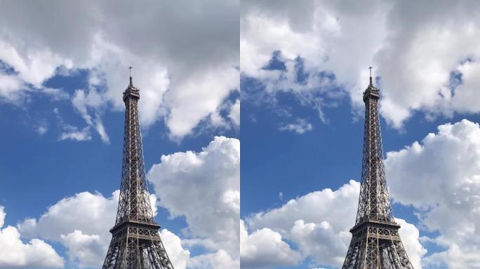 塞纳河边看巴黎埃菲尔铁塔