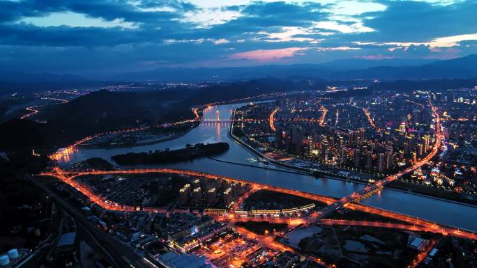 丽水 城市 大夜景