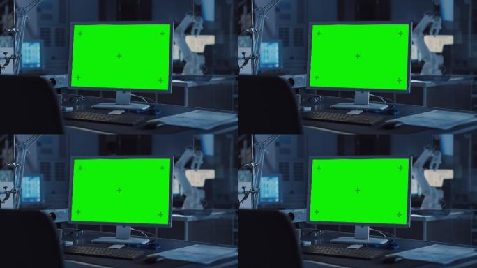 绿色屏幕的电脑视频素材