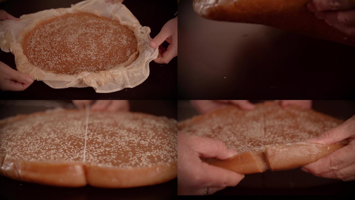 潮汕切甜粿过程