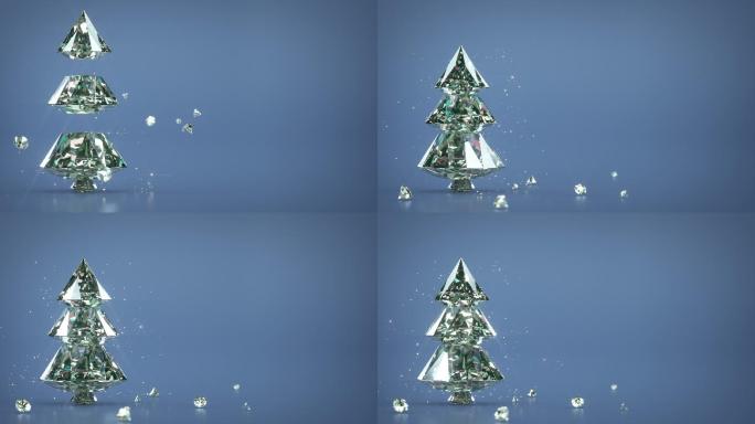 由钻石动画制成的圣诞树