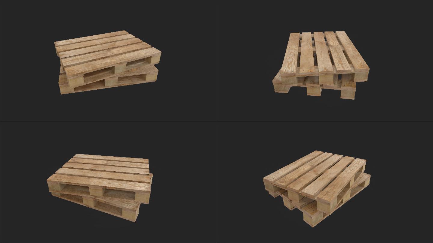 3D模型运货板木托木板垫