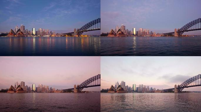 悉尼城市景观城市建筑快速发展航拍延时国外