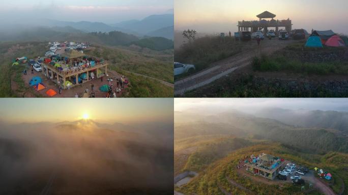 高山露营基地日出