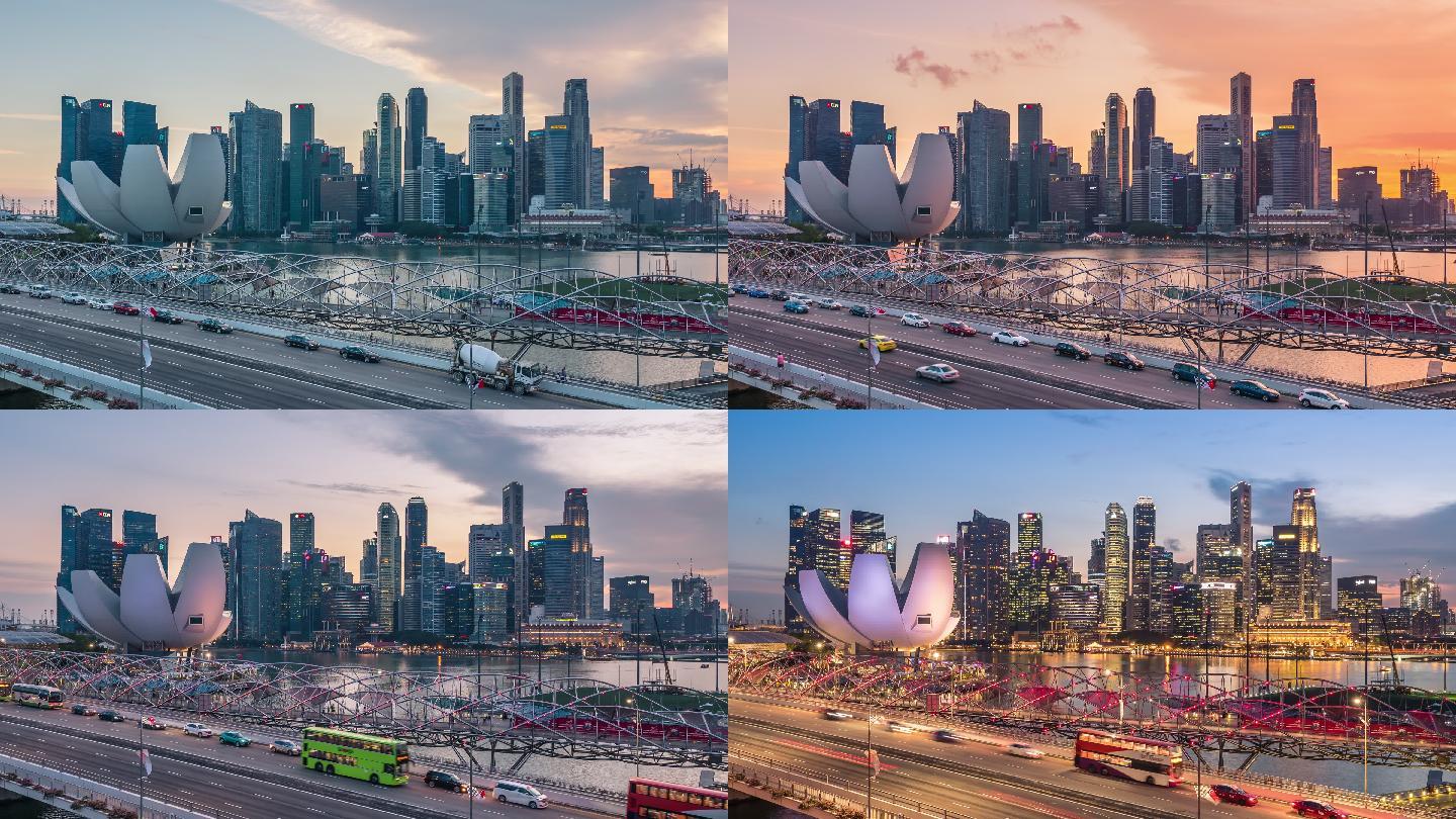 新加坡景观金融商业鸟瞰视角cdb办公商业