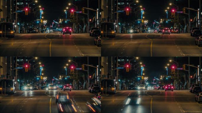 多伦多晚上交通景观