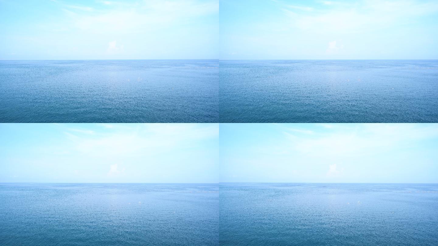 美丽的海景大海海洋海面波纹天际线
