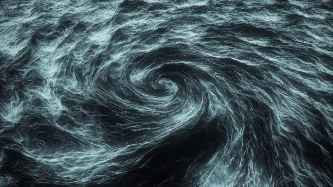 扭曲的激流海洋环流