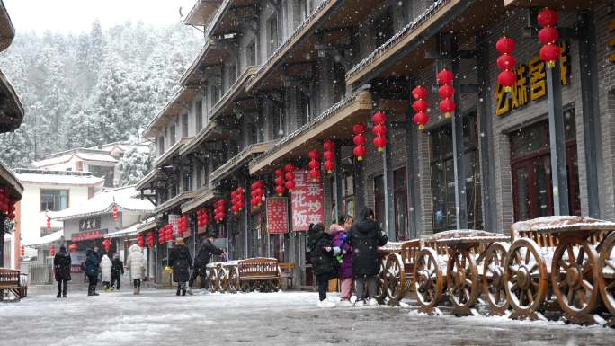 红灯笼瑞雪兆丰年