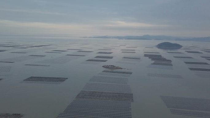 黄昏下的霞浦海滩景观