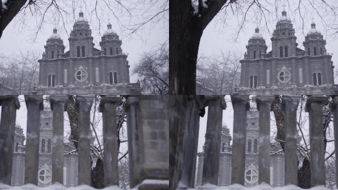 教堂大雪2