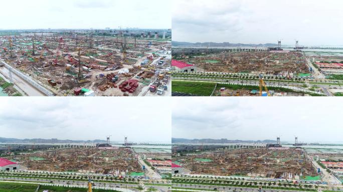 大型施工现场工地 中国建设 城市发展建设
