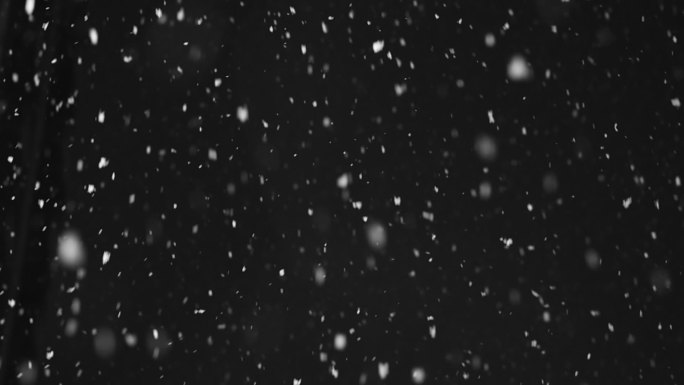 实拍深夜雪景