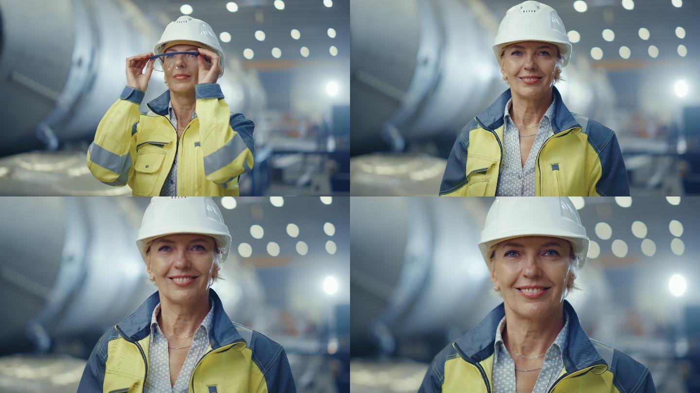工业女工程师的肖像