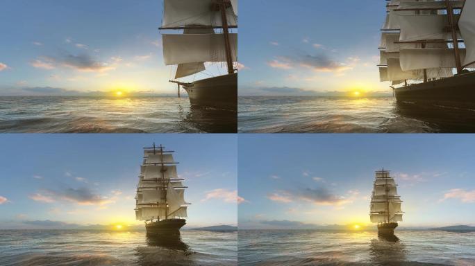 帆船驶向太阳