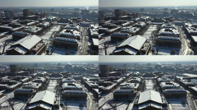 明尼苏达大学校园农村住宅房冬天