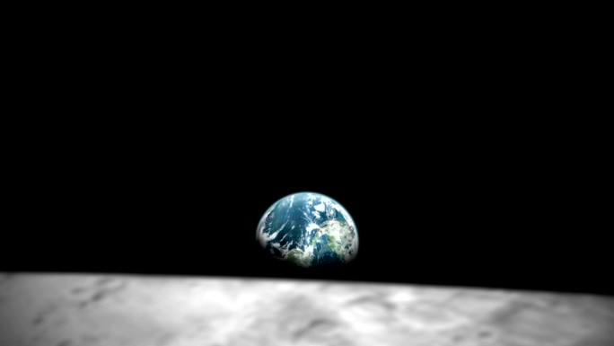 地球从月球升起视频素材