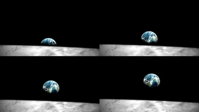地球从月球升起视频素材