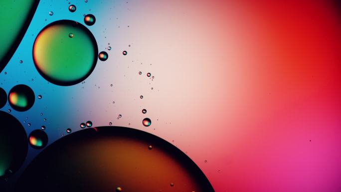 抽象色彩丰富的油滴图案