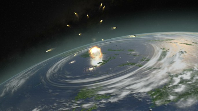 小行星撞击地球冲击波毁灭碰撞天灾灭亡