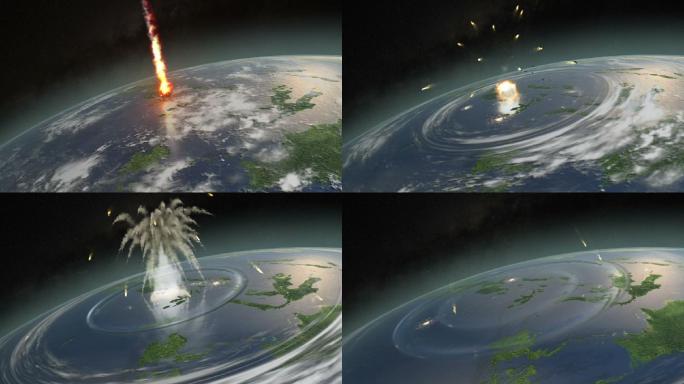 小行星撞击地球冲击波毁灭碰撞天灾灭亡