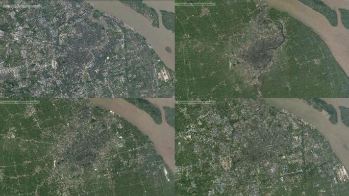 上海市卫星地图变化1984-2020