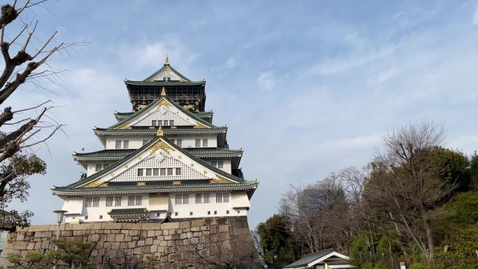 日本 大阪 天守阁 景点 风景