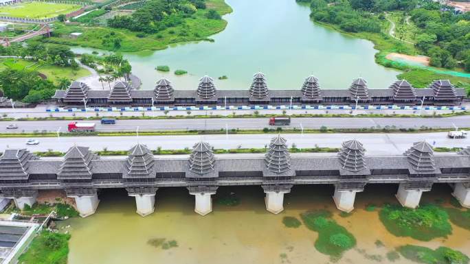 绿城南宁 相思湖公园 风雨桥