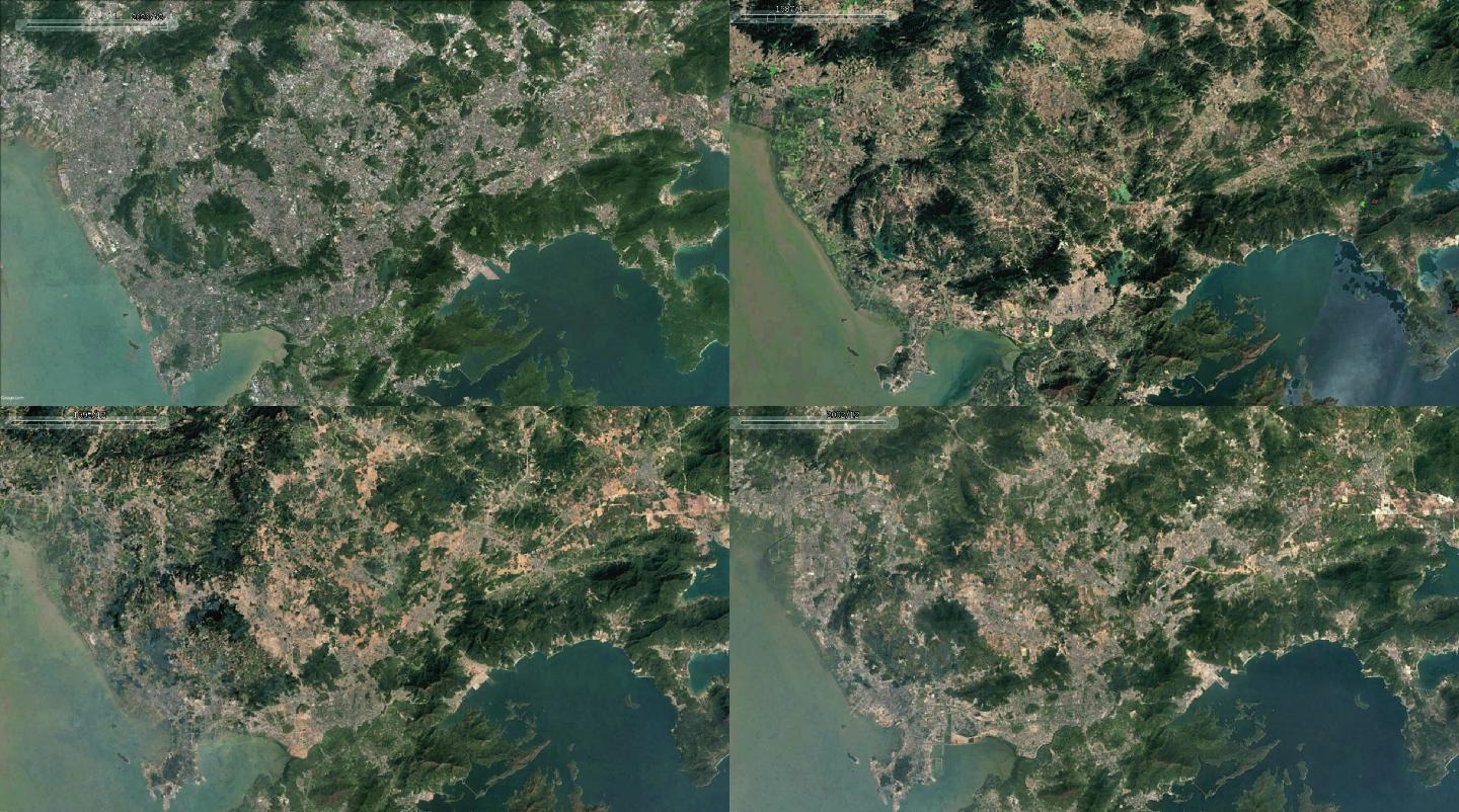 深圳市卫星地图变化1984-2020