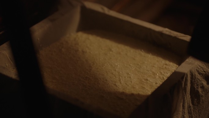 豆子制作豆腐过程