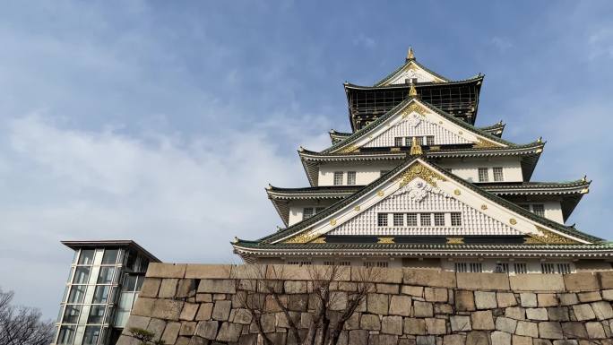 日本 大阪 天守阁 景点 风景