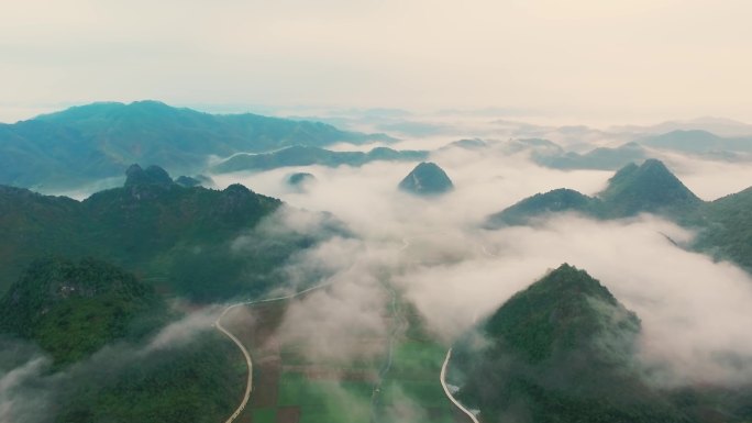 乡村早晨田园风光