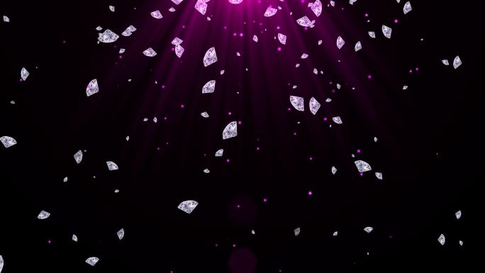 4K钻石粒子飘落视频-循环1